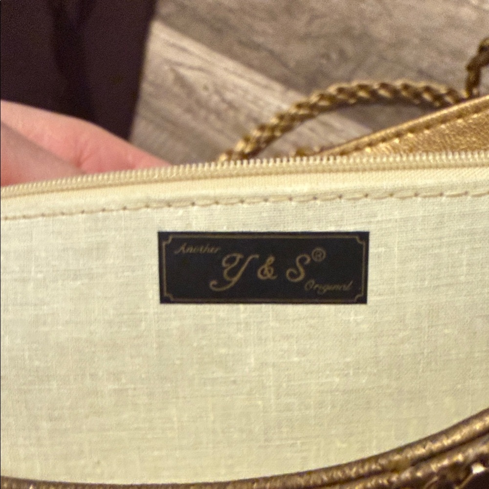 Y&S Vintage Gold Disco mesh Women's Bag - Picture 2 of 7